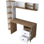 Hanah Home HA115 - 2642 Escritorio de Estudio Nogal y Blanco